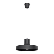 Lampada a sospensione BILO in acciaio nero E27 moderna rotonda 35x120cm