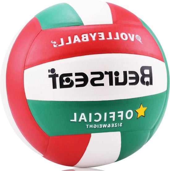 Volley pallino Soft Touch ufficiale, dimensione 5, per uso interno ed esterno - rosso/verde