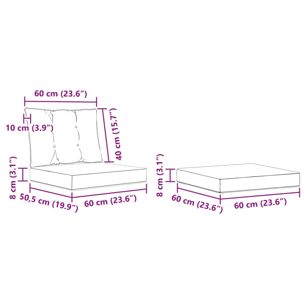 Set di divani da esterno con cuscino 6 pcs Naturale e Nero 3368919