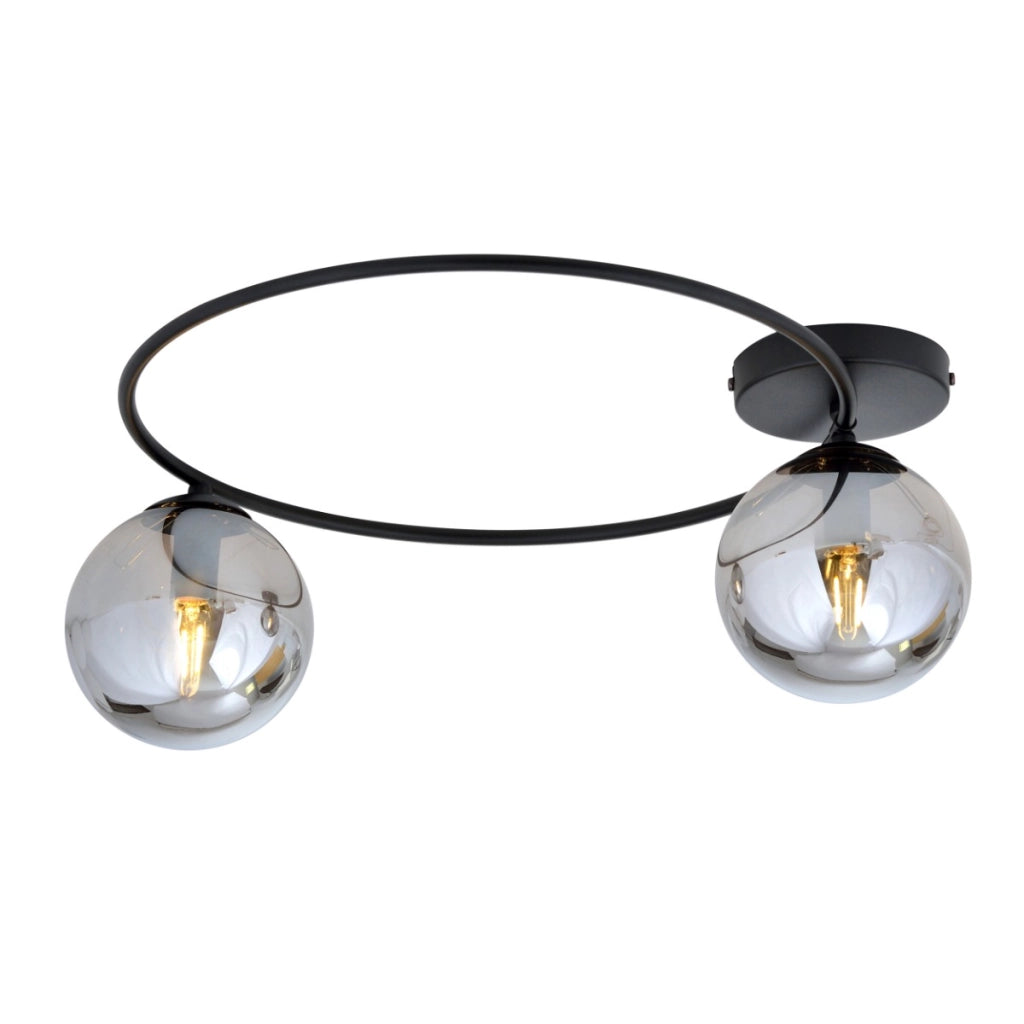 Plafoniera Emibig SOPRA 2 2xE14 metallo nero grafite