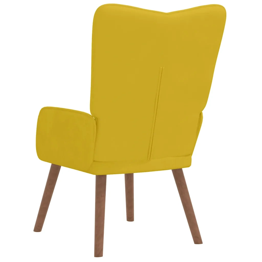 Poltrona Relax | Sedia Relax Giallo Senape in Velluto