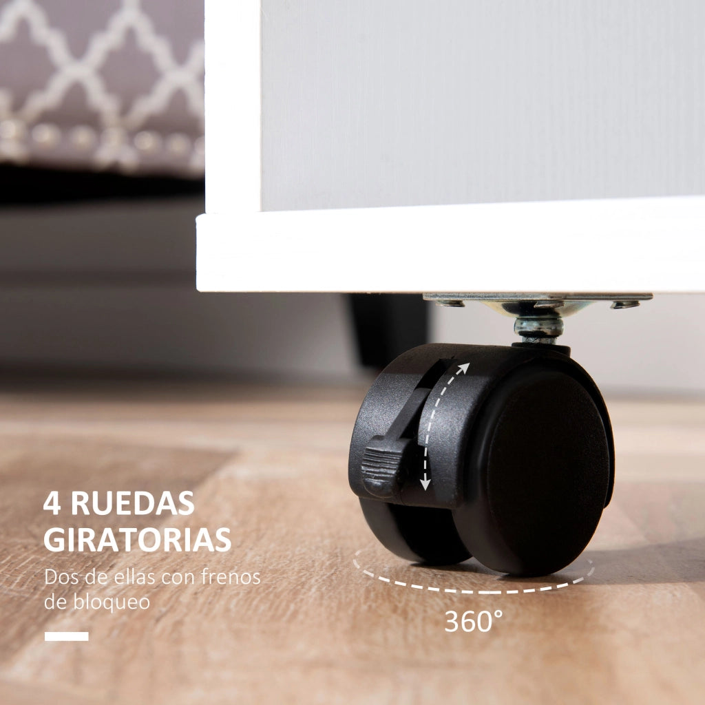 Armadio a rulli con appendiabiti e ripiani ¨C Minimal ¨C 60x40x128 Bianco