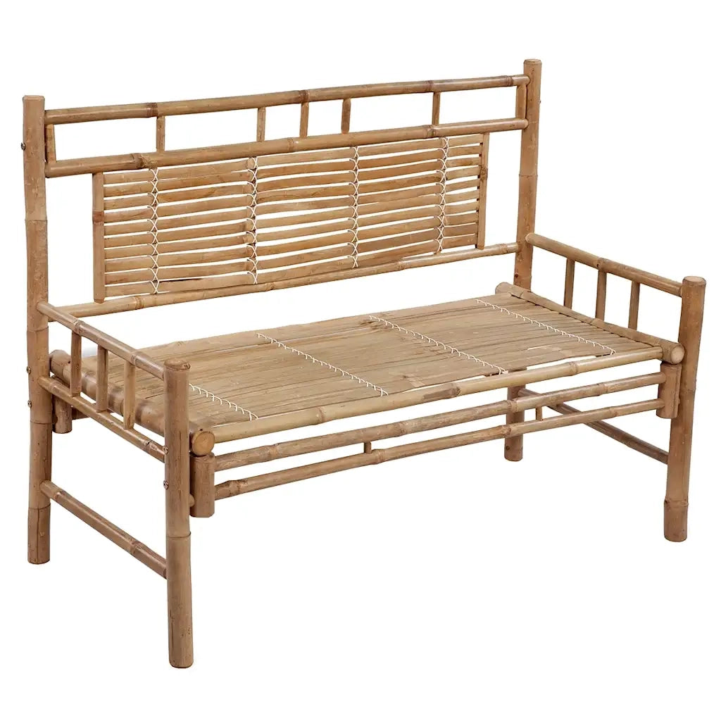 Panca da Giardino con Cuscino 120 cm in Bambù 3063887