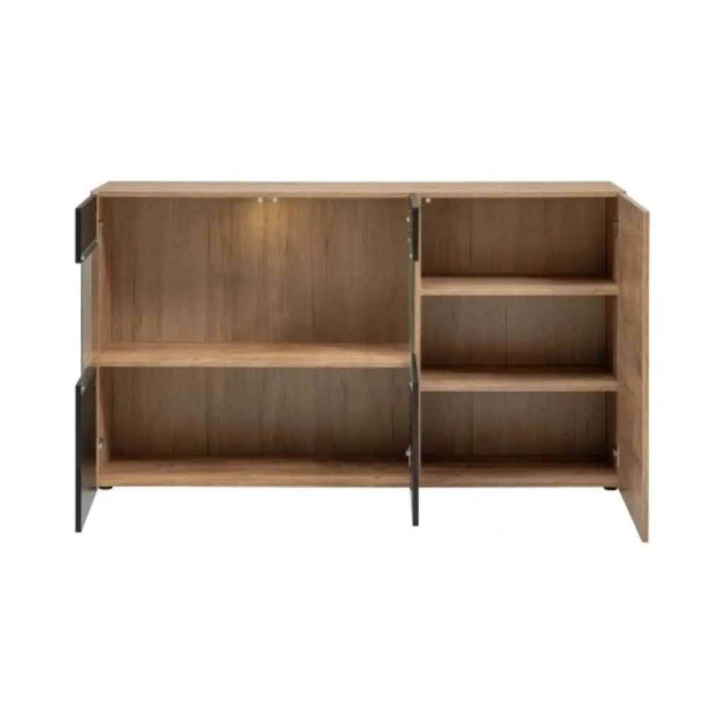 Buffet DOUM – Rovere chiaro e nero – L160 x H93 x P40 cm