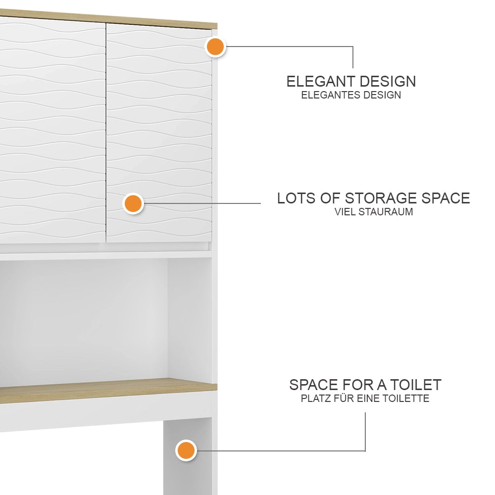 Vicco Mobiletto da toilette Bianco 60 x 163 cm