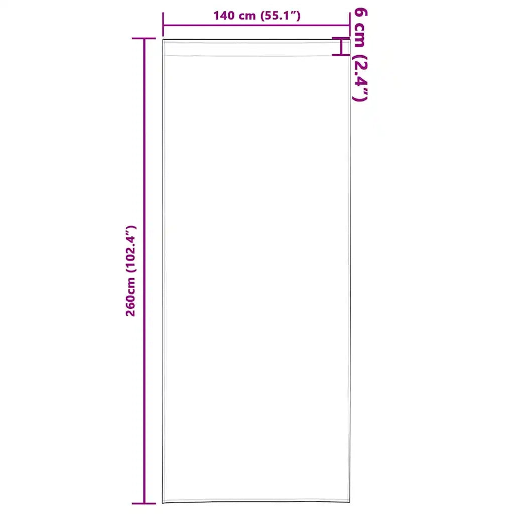 Tende Oscuranti | Tende Blackout con Anelli 2 pz Marrone Scuro 260 x 140 cm