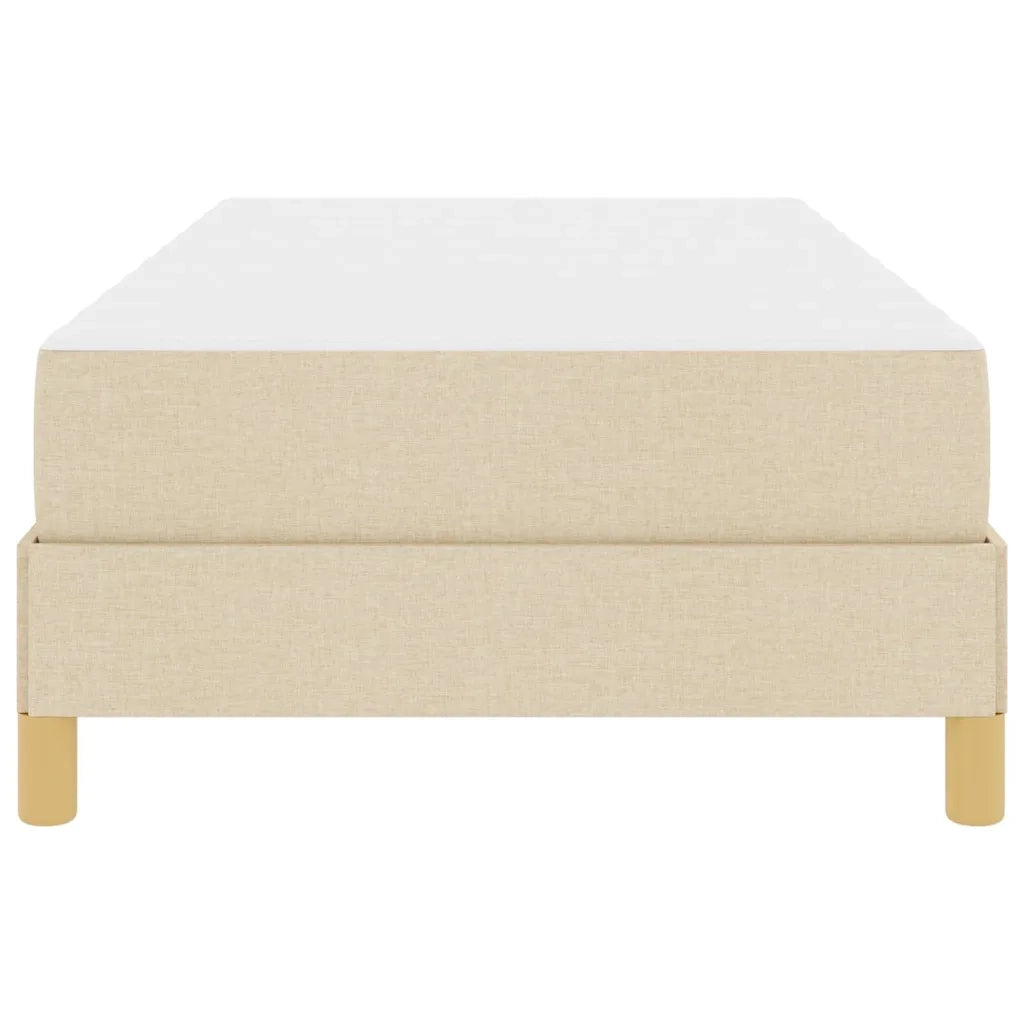 Letto a molle con materasso Crema 80 x 200 cm Tessuto 3398526