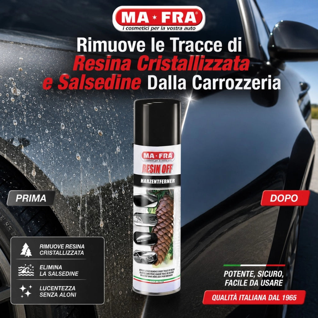 Mafra resin off rimuove tracce di resina e salsedine dalla carrozzeria 250 ml