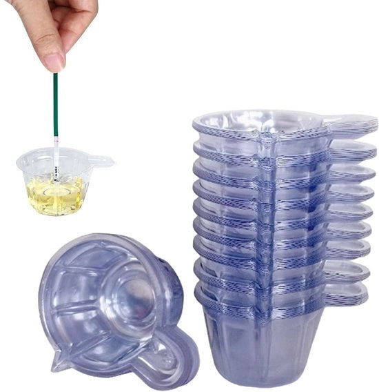 Set di misura in plastica per progetti creativi - 100 pezzi - 40 ml - becher per miscelazione epoxy - trasparente
