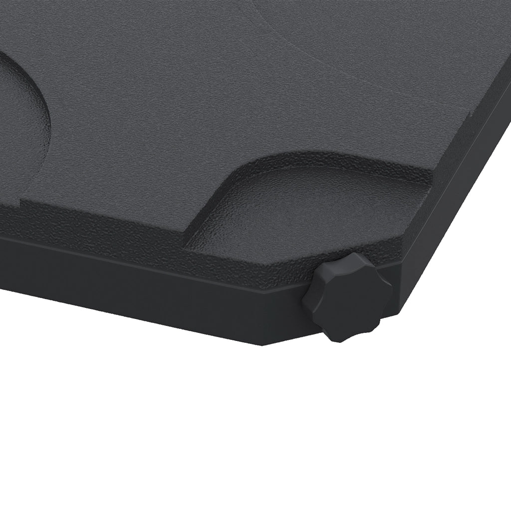 Base per Ombrellone 4 Pezzi ¨C zephmum ¨C Nero 50x50x7.5 cm