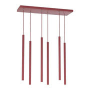 Lampada sospesa SELTER bordeaux metallo 6xG9 Emibig