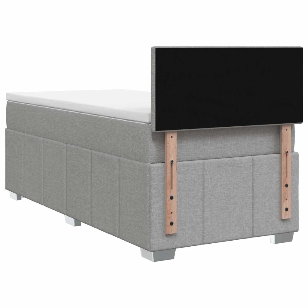 Letto box spring con materasso Grigio Chiaro 90 x 200 cm 3451122