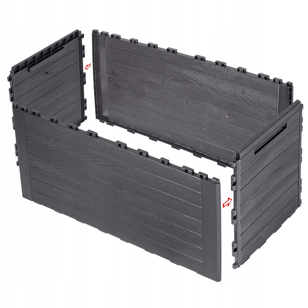 KADAX Box da giardino/balcone 280L per giardino, balcone e terrazzo, colore marrone