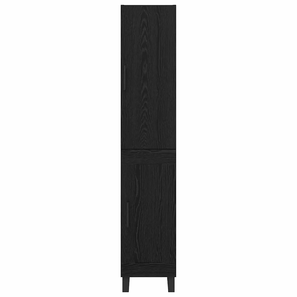 Credenza-Buffet-Armadio da cucina Rovere Nero 34,5 x 34 x 180 cm Legno multistrato 511936