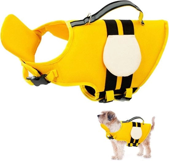 Vestione di salvataggio per cani, regolabile, vestione di salvataggio per cani, vestione di salvataggio con maniglia per cani, vestione di salvataggio, vestione per cani, riflettente, vestione di salvataggio, vestione riflettente con galleggiamento (M)