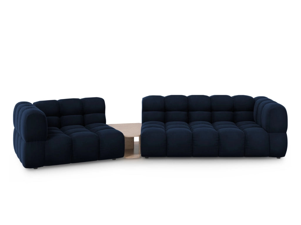 Cosmopolitan Design - Divano modulare sinistro "Sky" 3 posti in velluto blu reale 