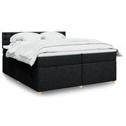 Giroletto a Molle con Materasso Nero 200x200 cm in Tessuto 3286803