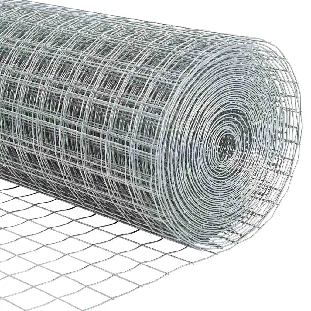 Recinzione da Giardino | Recinzione con Posto Argento 0,8 x 25 m Acciaio e PVC