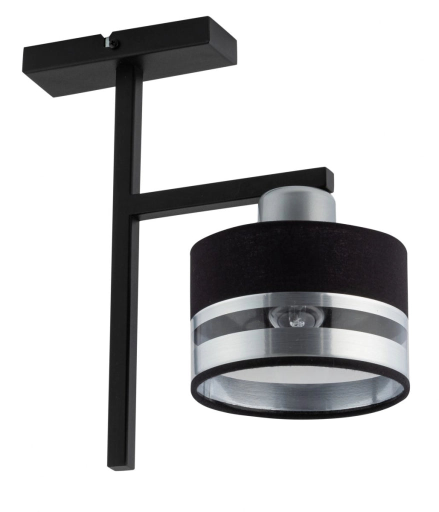 Plafoniera moderna decorativa Pro nera/argento Sigma E27 15W
