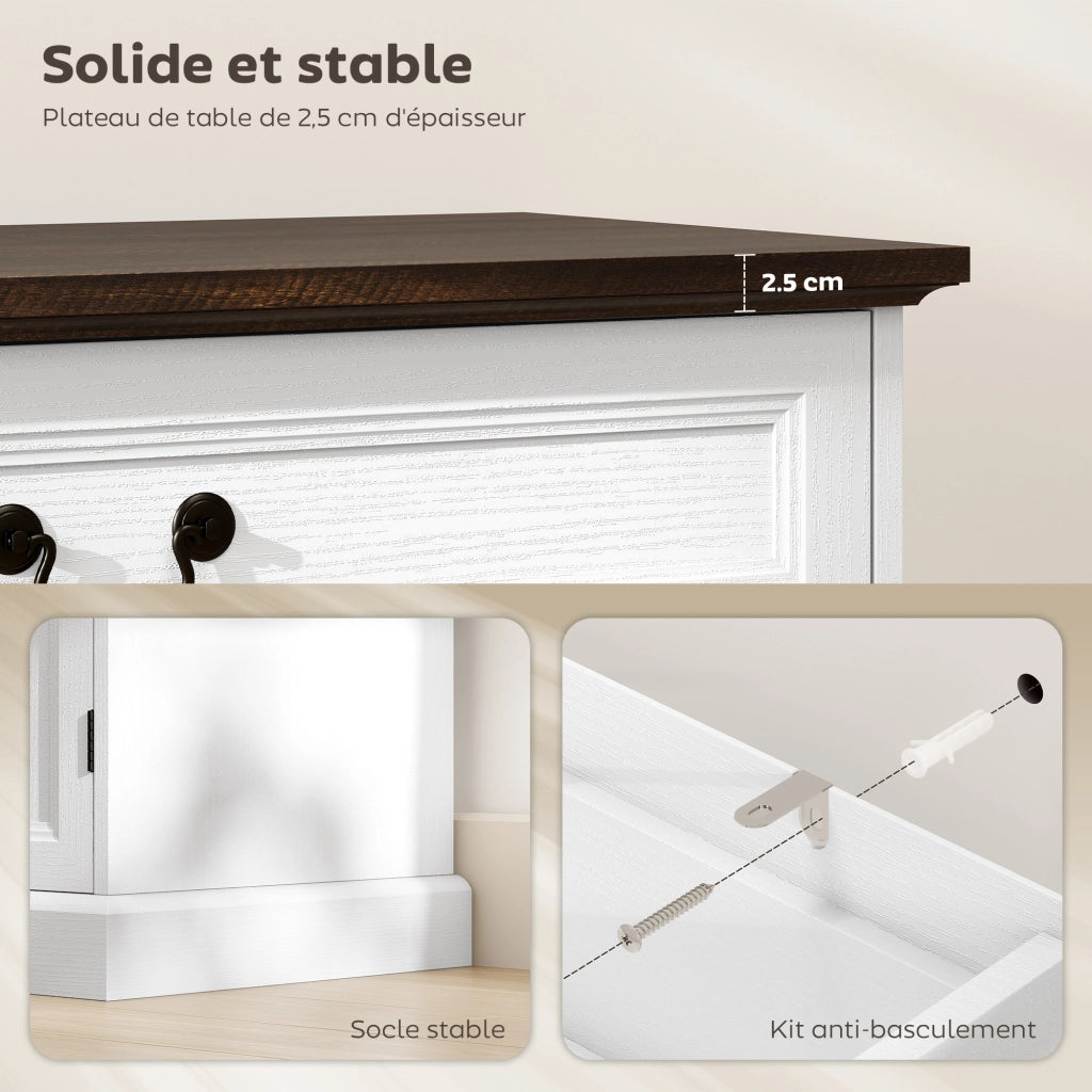 Armadio ¨C Minimal ¨C bianco marrone 140x40x85