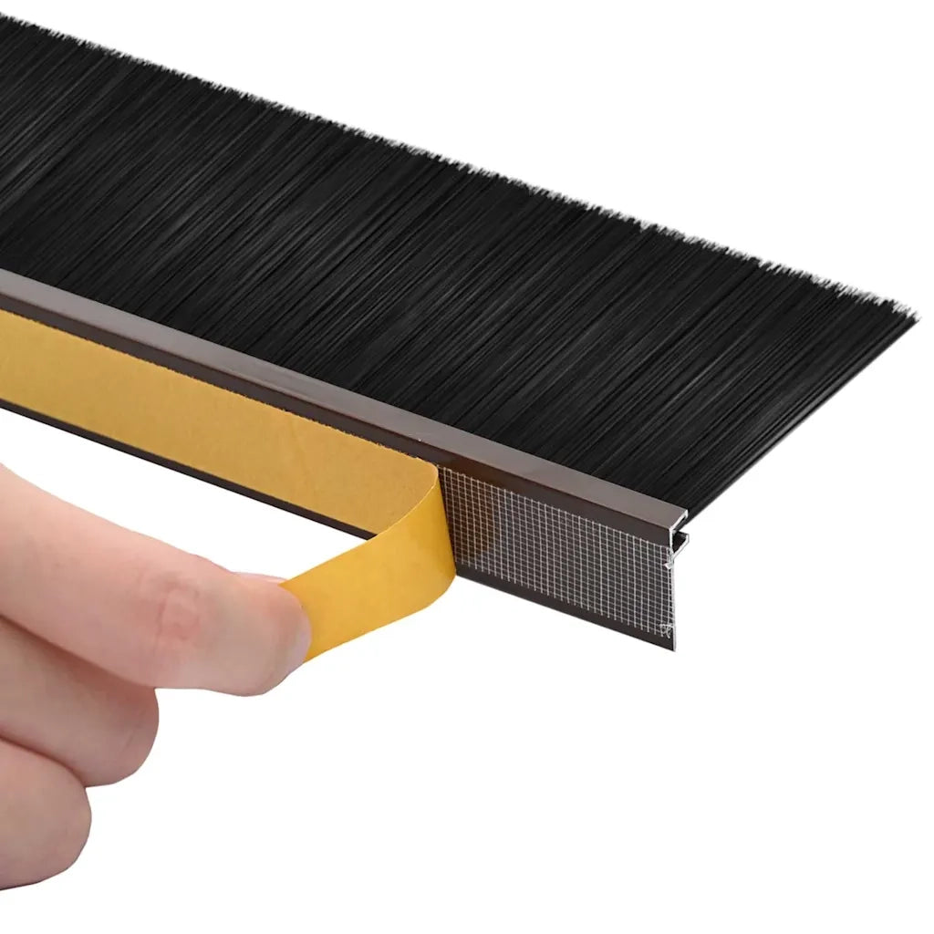 Spazzole per porte autoadesive 2 pz Marrone 100 cm CFW2659531