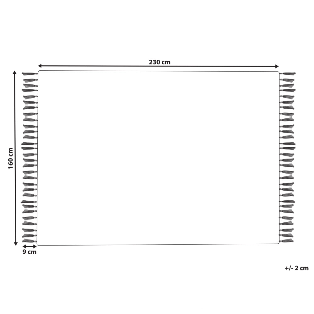Tappeto strisce multicolore cotone 160 x 230 cm rettangolare tessuto a mano