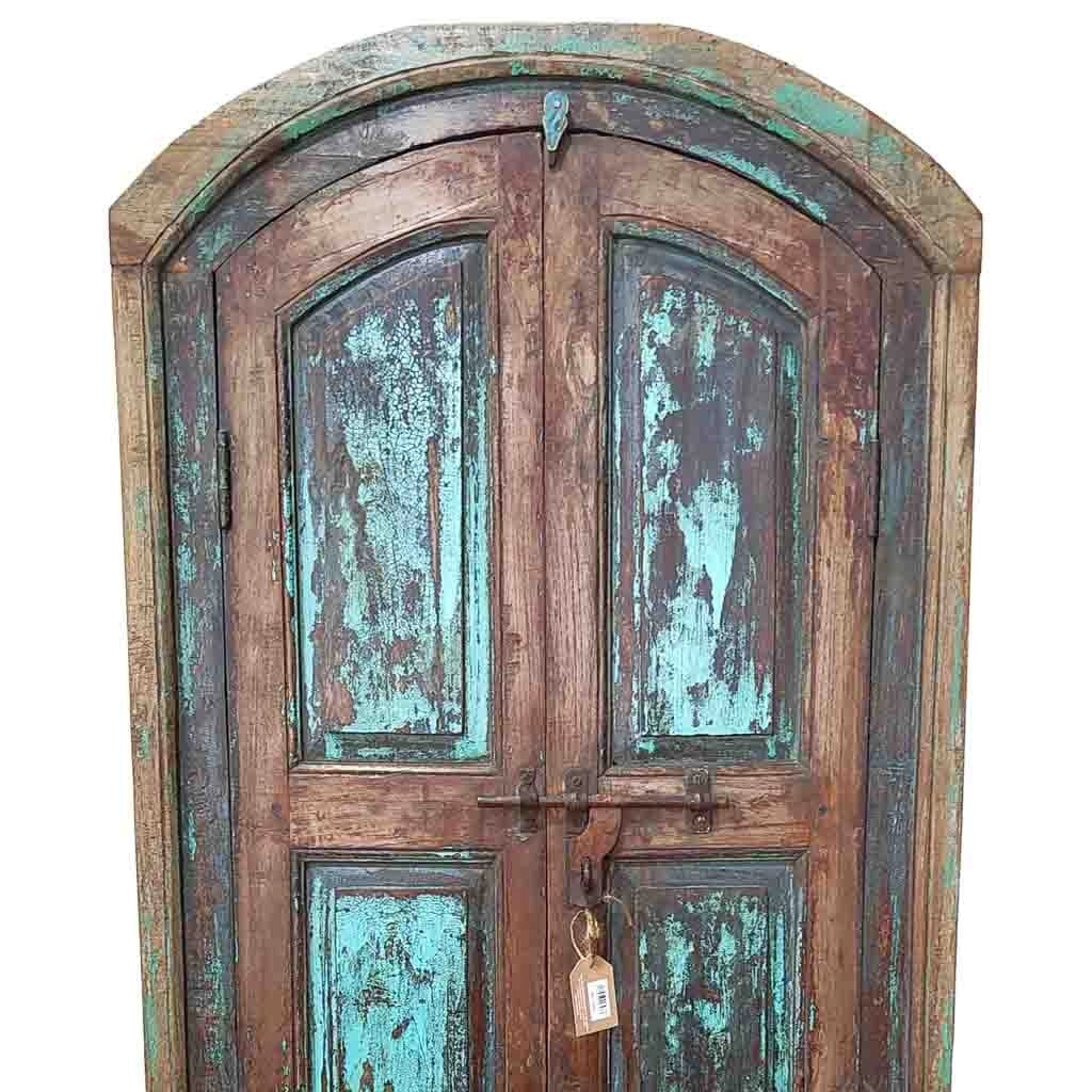 Porta artigianale in legno blu 82x10x197h cm