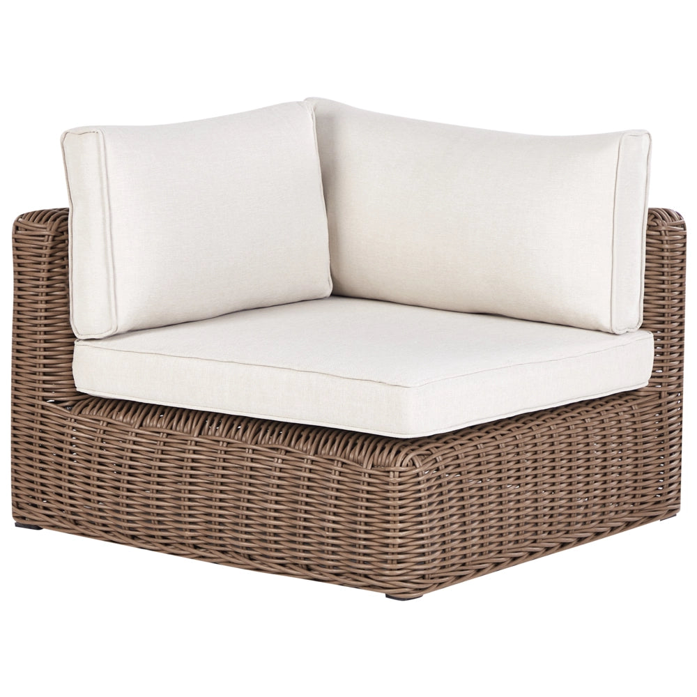 Set da giardino in vimini PE Rattan grigio con cuscini 6 posti marrone esterno elegante