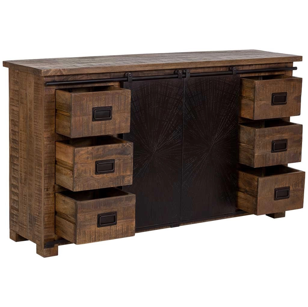 Credenza in legno marrone 160x42x92h cm