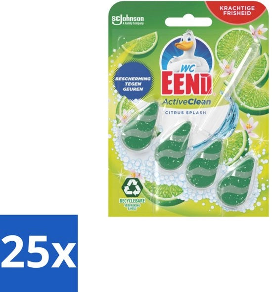 Blocco igienizzante per wc Active Clean - Citrus - 38 g - Confezione in bulk - 25 pezzi