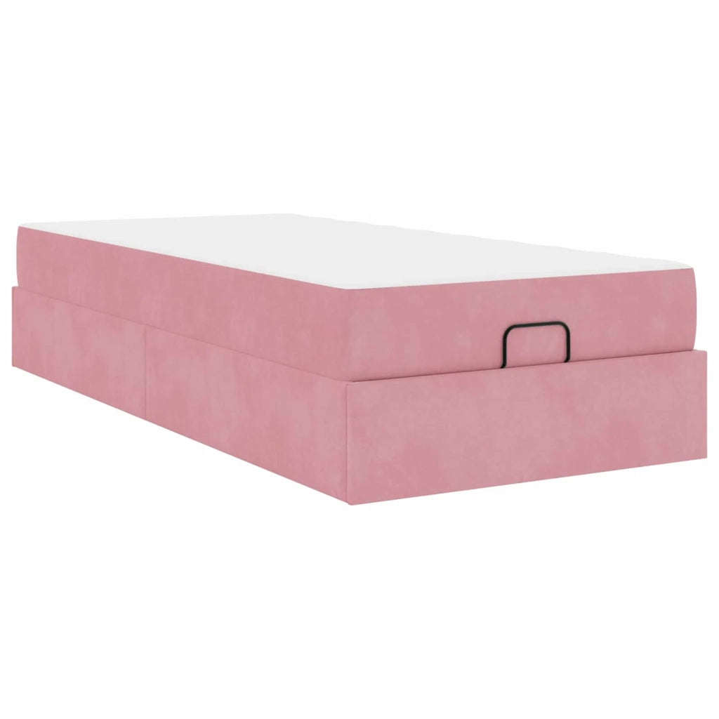 Struttura letto con materasso 2 pcs Rosa Velluto 3399545