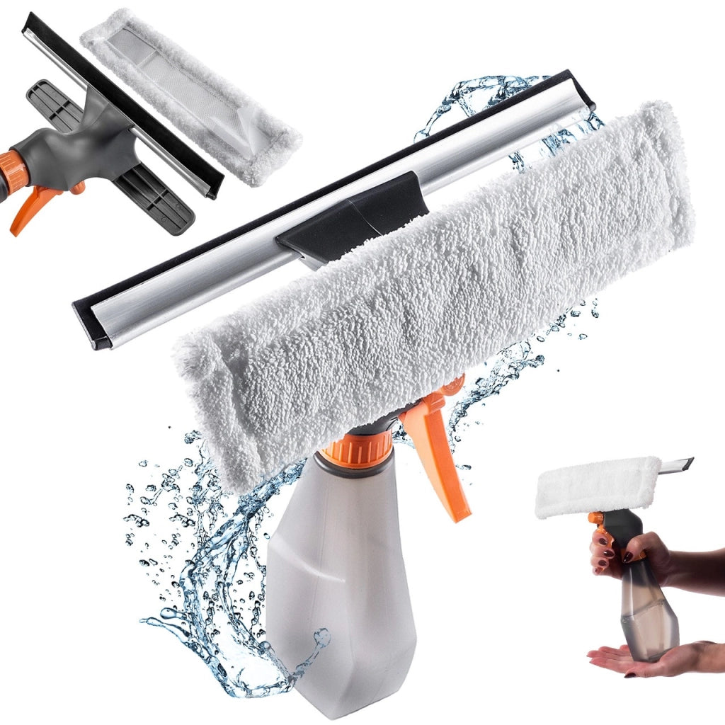 Detergente per vetri e specchi KADAX, spray detergente con inserto in microfibra, detergente spray
