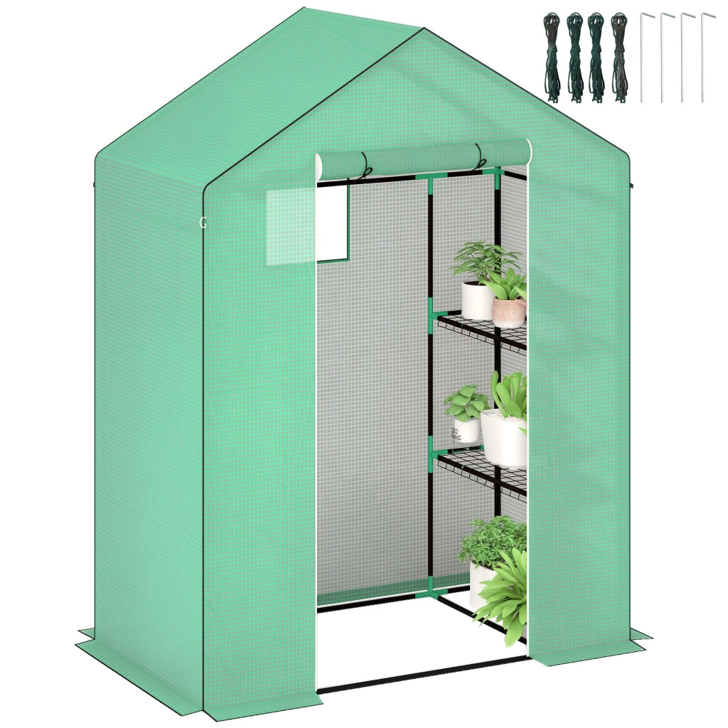 Serra da Giardino con Ripiani ¨C Xylo ¨C 143x74x190 cm Verde