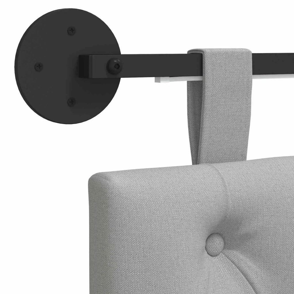 Testiera | Testata sospesa Con luce LED Grigio Nuvola Tessuto