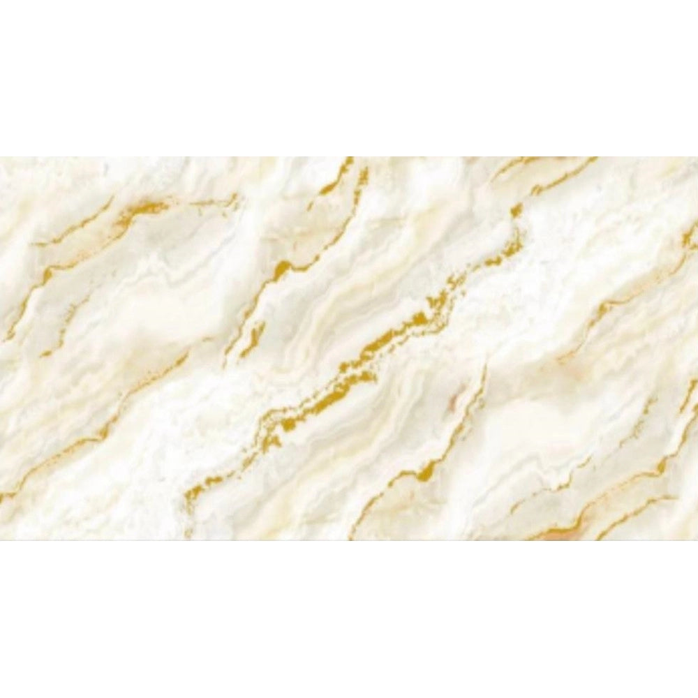 Trade Shop - Pannello Adesivo Effetto Marmo Bianco Dorato 120x300cm Pareti Paraschizzi Stanza Cucina -
