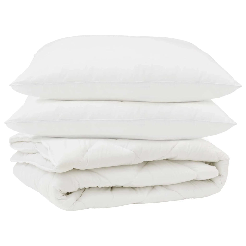 Piumone con cuscino 3 pcs Bianco Microfibra 3377535
