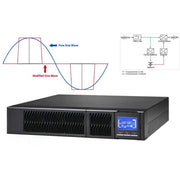 Ups 2 kva tower/rack online series 8*iec+rs232+epo lcd csb adj - 650-02004