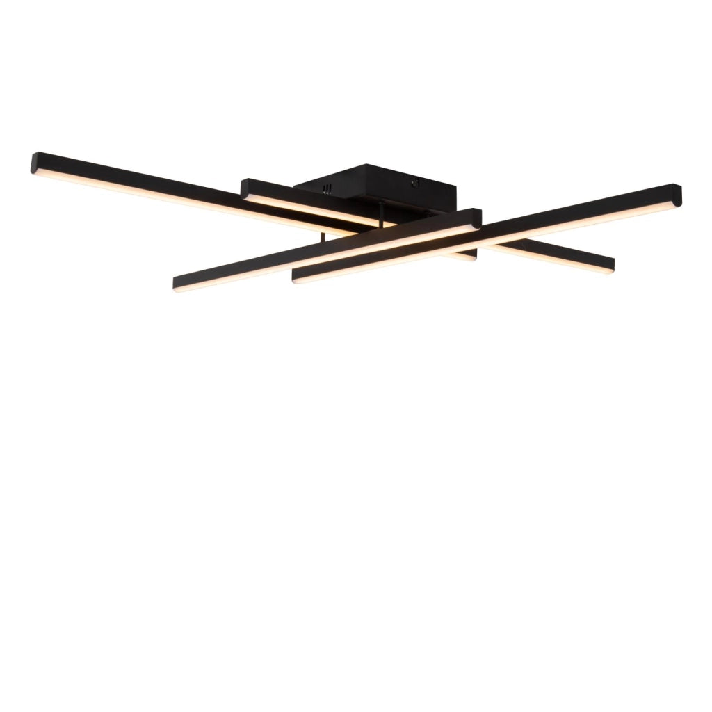 Lampada da soffitto LED nera 4 luci NOVAK Lucide