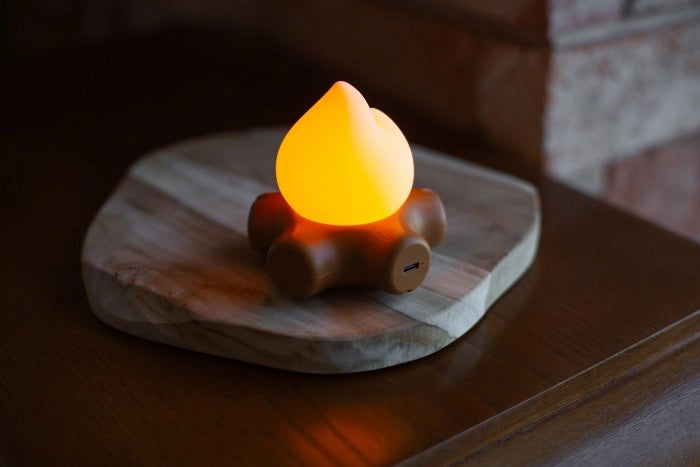 Lampada notte bimbi Mary's Focolare LED 3W suoni marrone