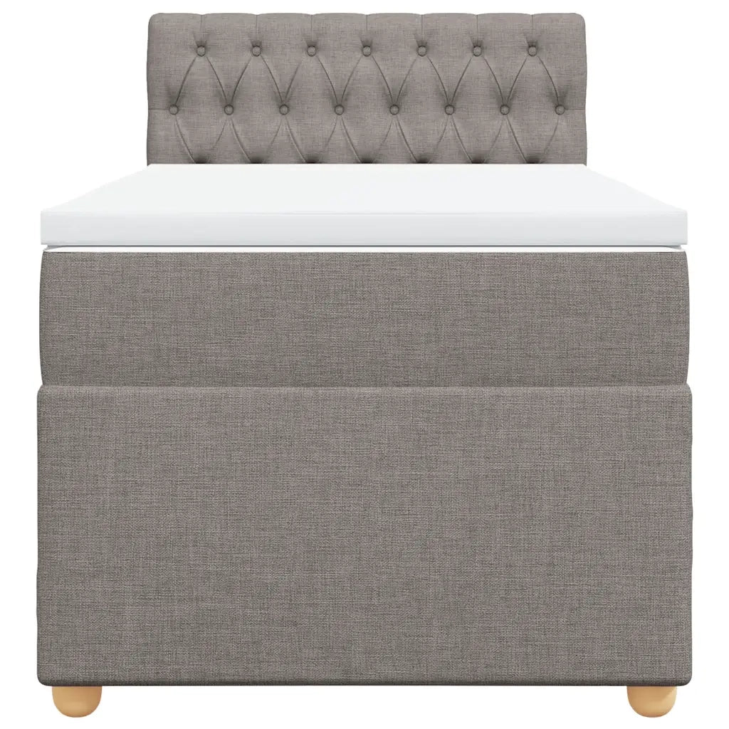 Giroletto a Molle con Materasso Tortora 80x200 cm inTessuto
