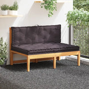 Cuscini per Pallet e Pavimento 2 pz in Cotone Antracite 3053635