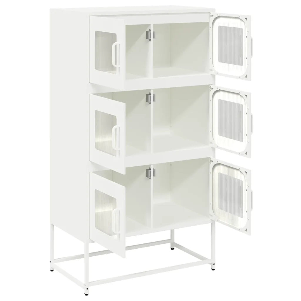 Credenza Bianca 68x39x123 cm in Acciaio 853355
