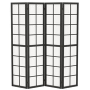 Paravento Divisorio 4 Pannelli ¨C Xylo ¨C Nero 160x170 cm