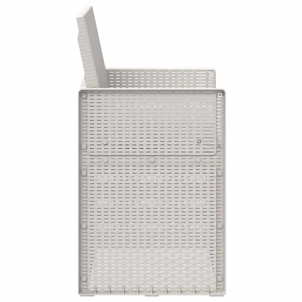 Sedie da pranzo da giardino 2 pcs Bianco e Grigio Chiaro PP 8000001