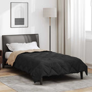 Duvet Estivo Nero e Talpa 220 x 155 cm Microfibra 42025495