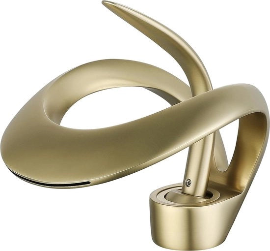 Valvola Idromassaggio Rubinetto Idromassaggio a Cascata per la doccia, Rubinetto per la doccia realizzato in ottone di alta qualità, Valvola Idromassaggio a singolo maniglione per la doccia con rubinetto per la vasca (oro)