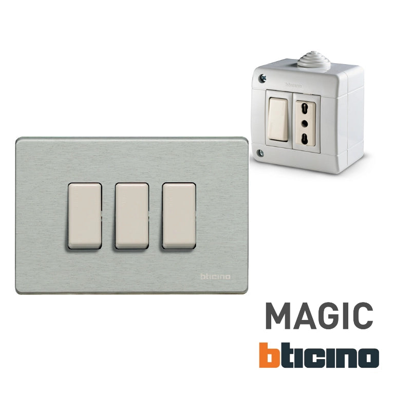 Suoneria bronzo bianca 220 vac serie bticino magic 5041n