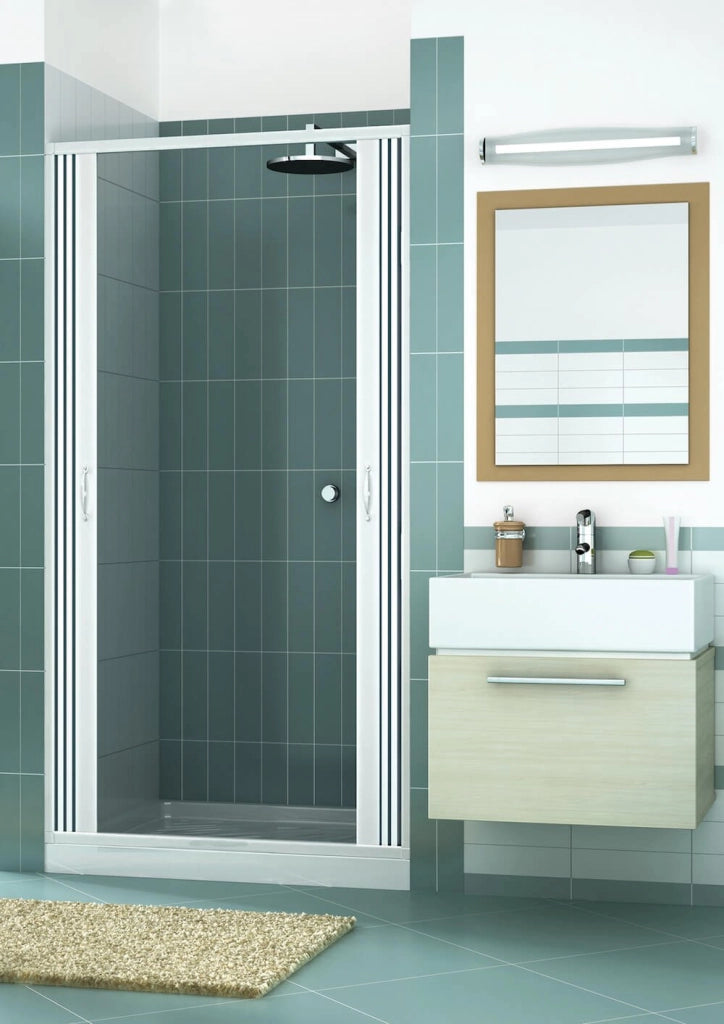 Box doccia mod. Vergine 140xH185cm in pvc a soffietto centrale