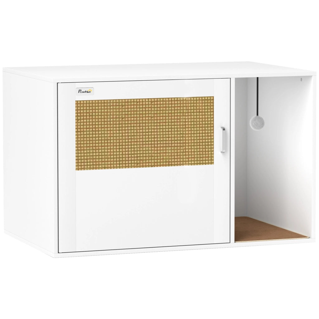 Mobile per gatti con porta ¨C Minimal ¨C 80x50x50 cm bianco