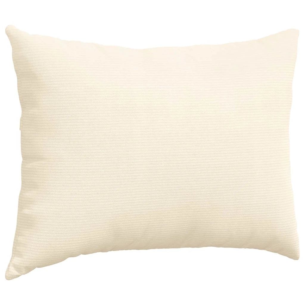 Cuscini da Divano 2 pz-Set di 2 Cuscini per Sofa Crema 70 x 50 cm Tessuto in Cords 631437